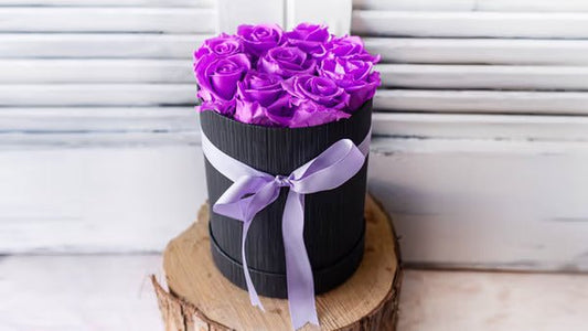 9 Purple long lasting Roses - #bluegardenflowers#