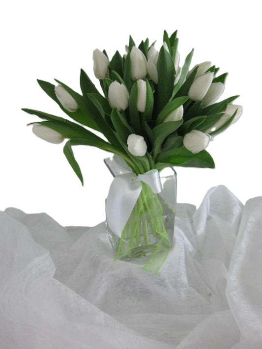 Tulips in a Glas Vase - BG Flowers