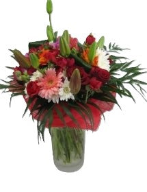 Mixed Flower Fresh Bouquet in a Vase No.4 - BG Flowers