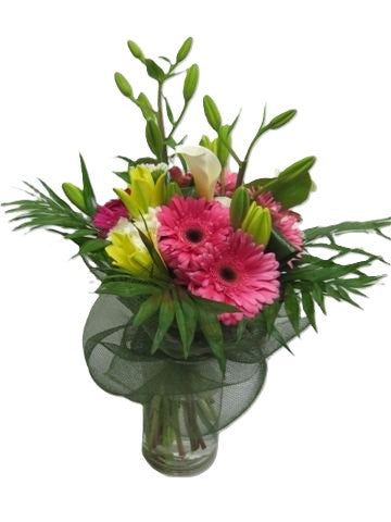 Mixed Fresh Flower Bouquet in a Vase No.6 - BG Flowers