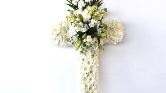 Cross with Flowers - #bluegardenflowers#