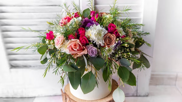 Basket With Fresh Flowers